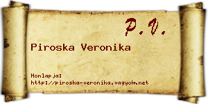 Piroska Veronika névjegykártya